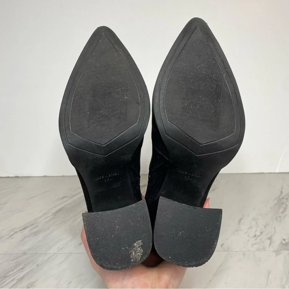 Steve Madden Touchdown Black Heeled Bootie 9.5